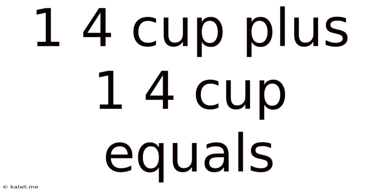 1 4 Cup Plus 1 4 Cup Equals
