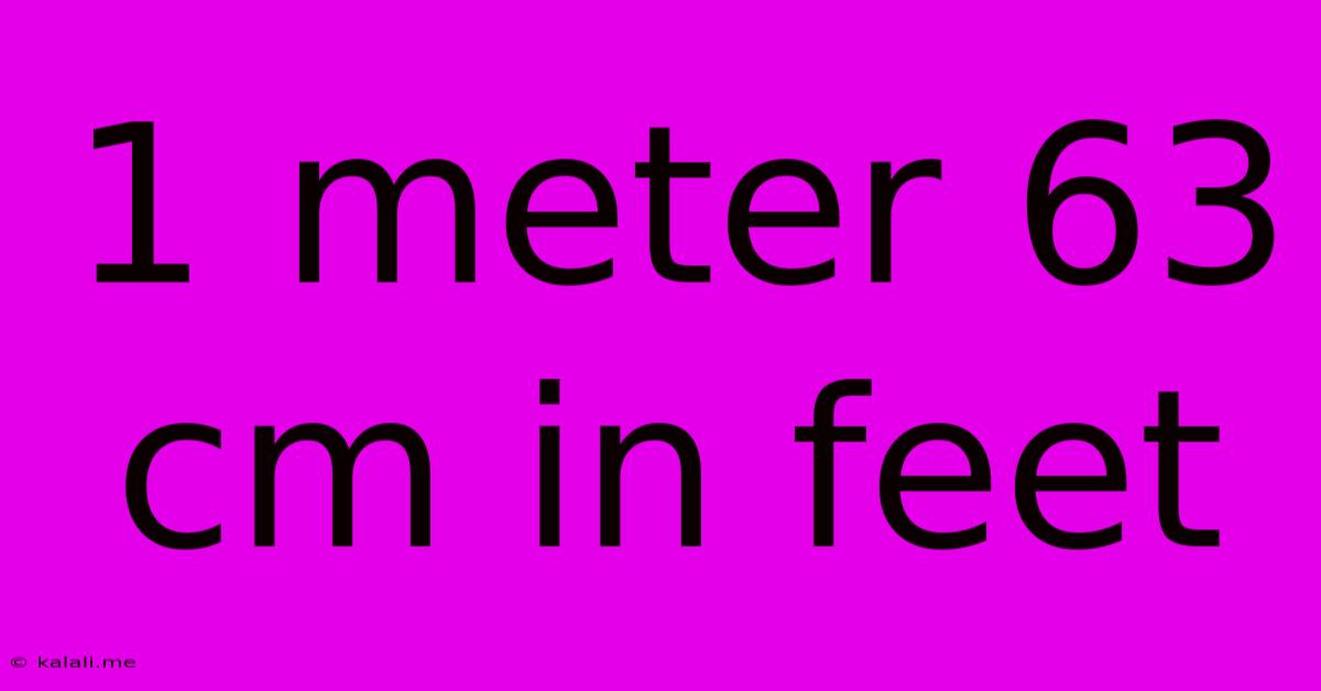 1 Meter 63 Cm In Feet