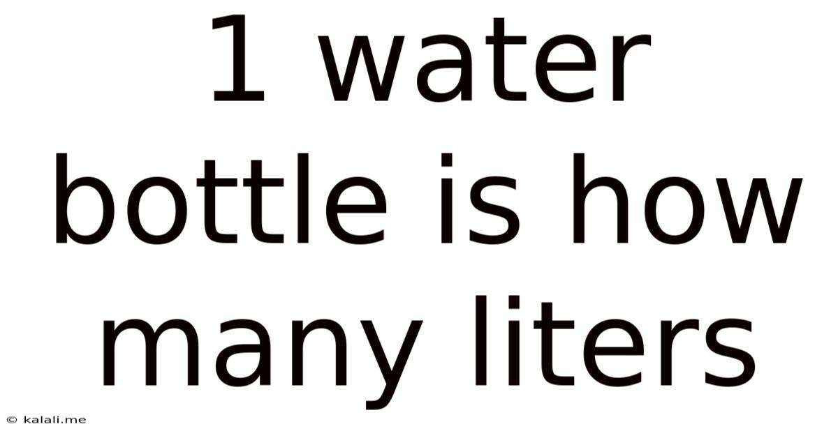 1 Water Bottle Is How Many Liters