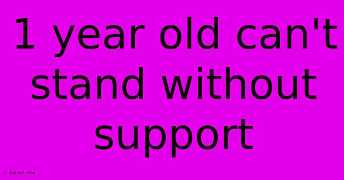 1 Year Old Can't Stand Without Support