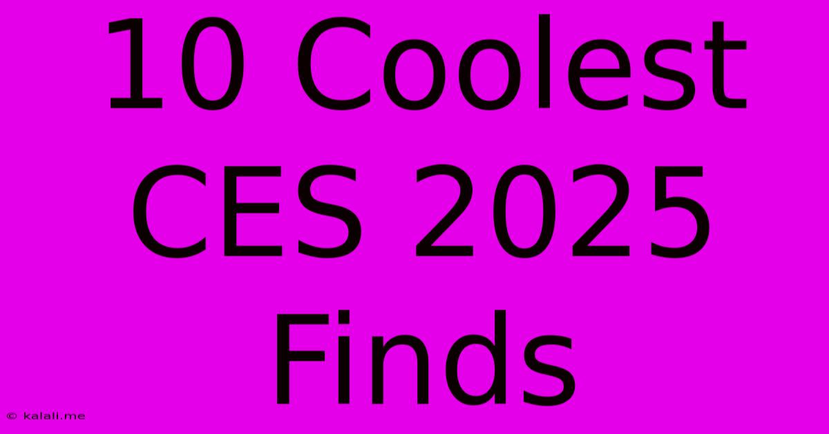 10 Coolest CES 2025 Finds