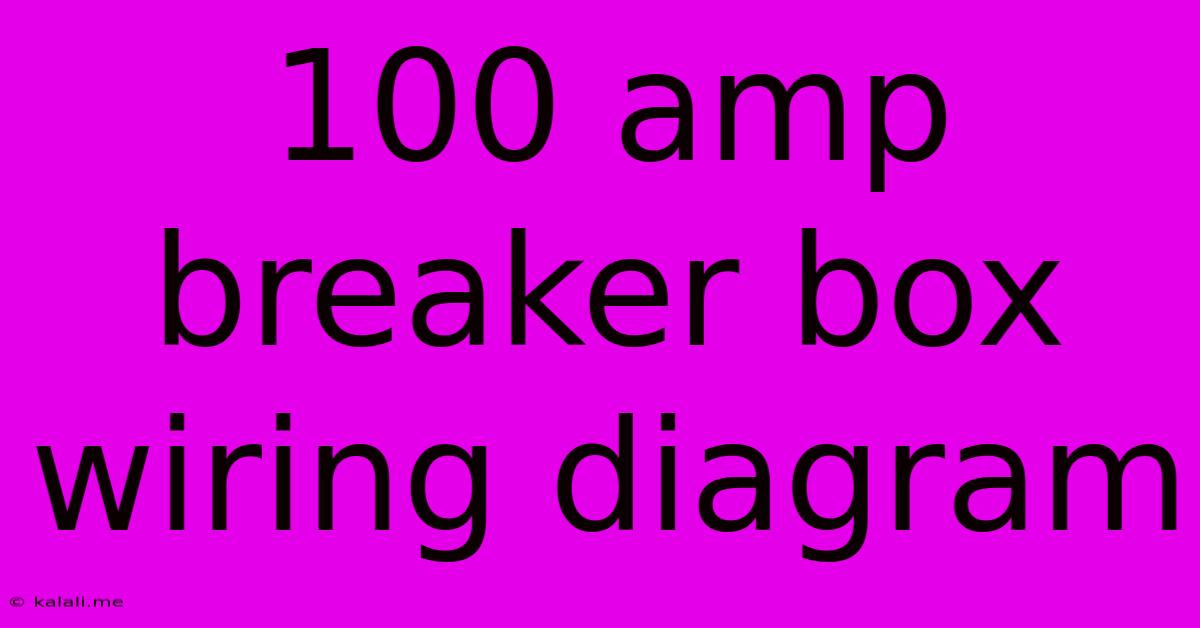 100 Amp Breaker Box Wiring Diagram