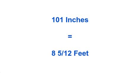 101 Inches Is How Many Feet