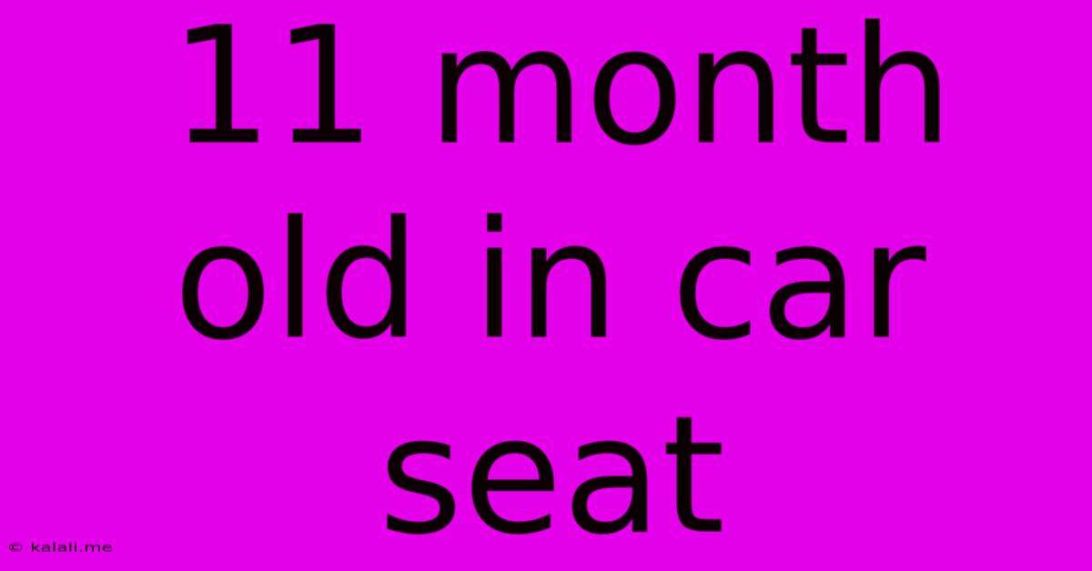 11 Month Old In Car Seat
