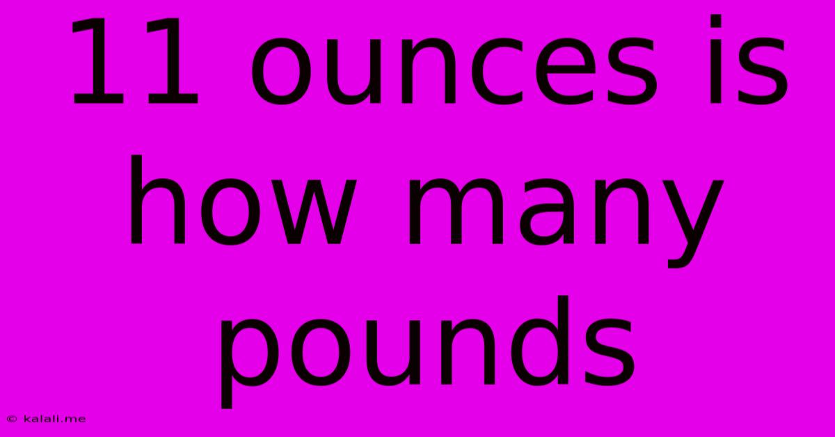11 Ounces Is How Many Pounds