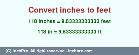 118 Inches Is How Many Feet