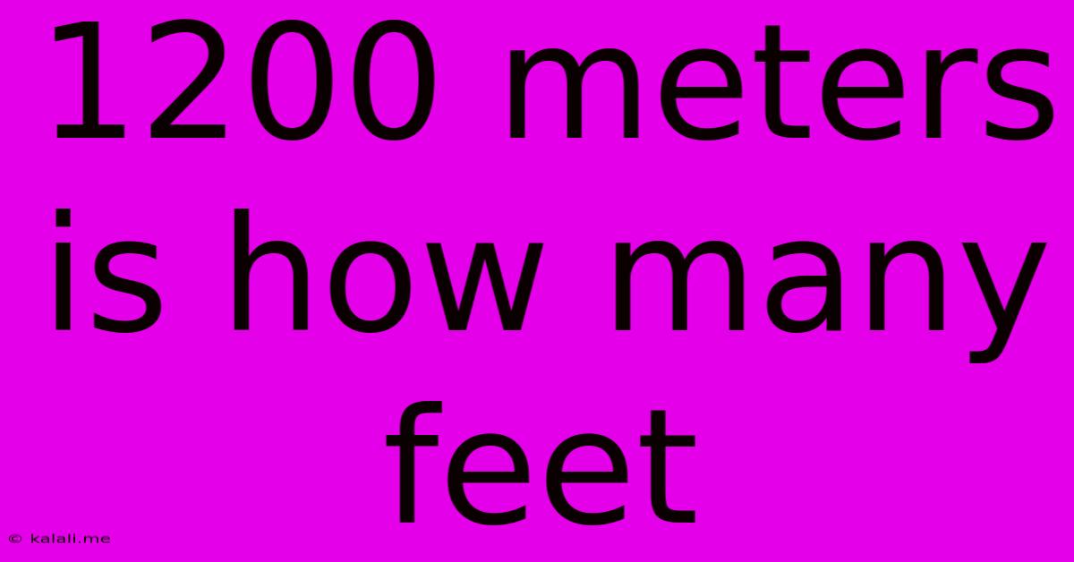 1200 Meters Is How Many Feet