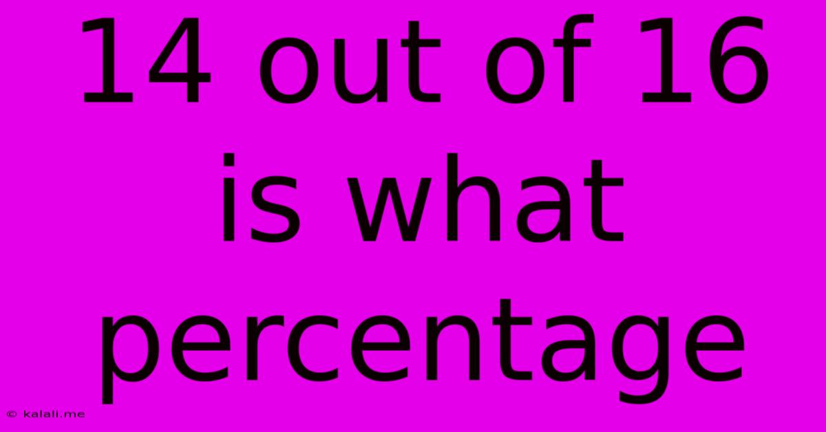 14 Out Of 16 Is What Percentage