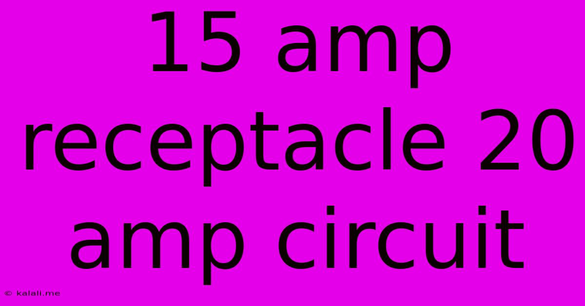 15 Amp Receptacle 20 Amp Circuit