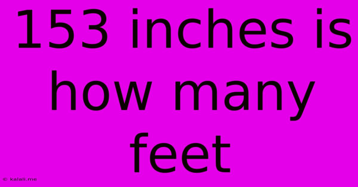 153 Inches Is How Many Feet