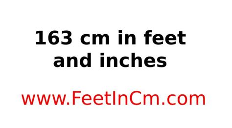 163 Cm In Feet And Inches