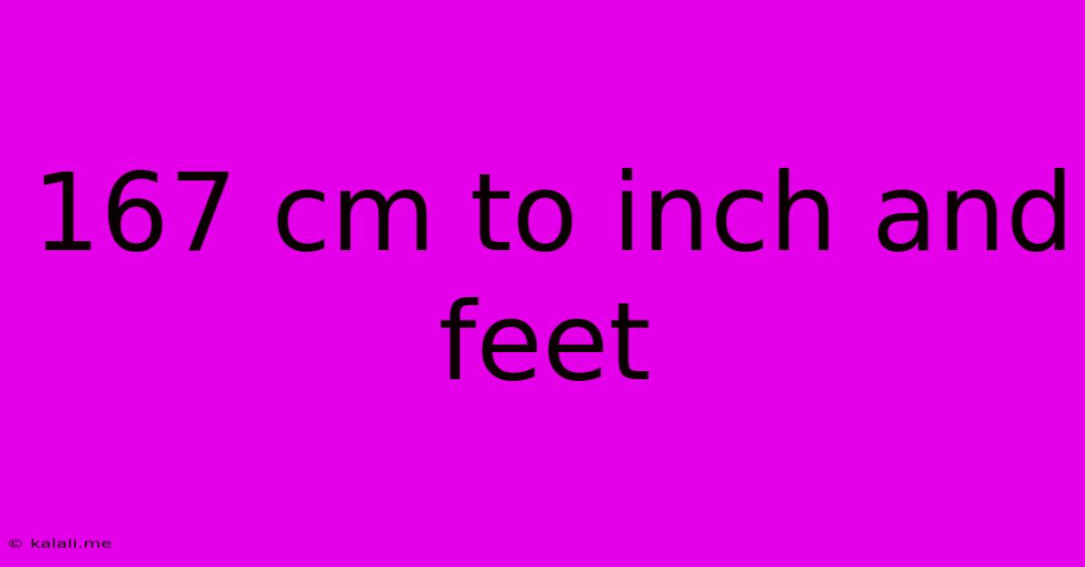 167 Cm To Inch And Feet