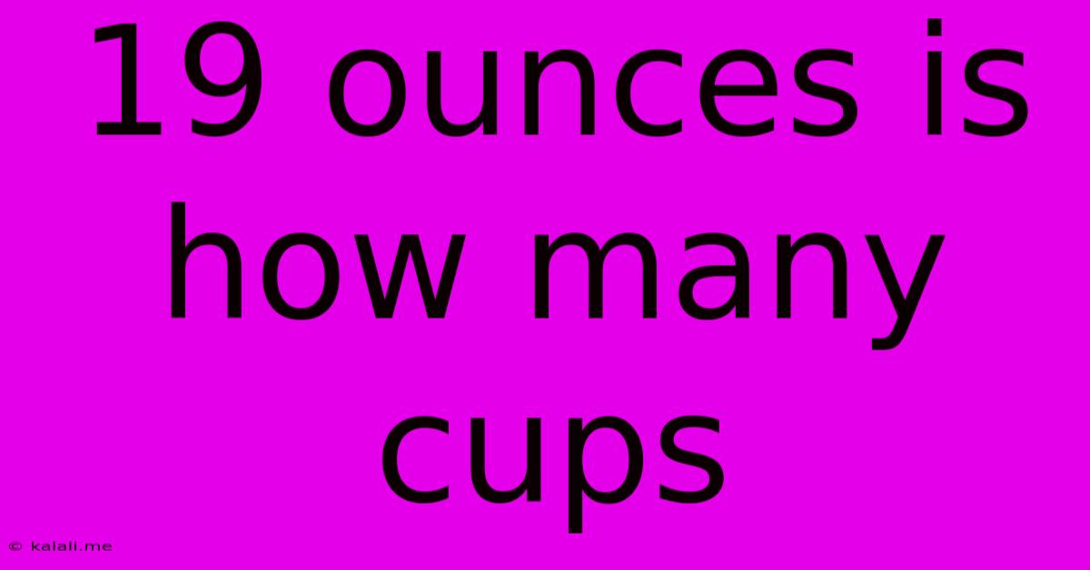 19 Ounces Is How Many Cups