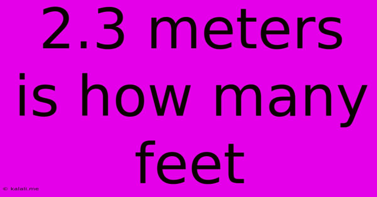 2.3 Meters Is How Many Feet
