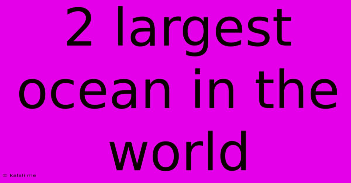2 Largest Ocean In The World
