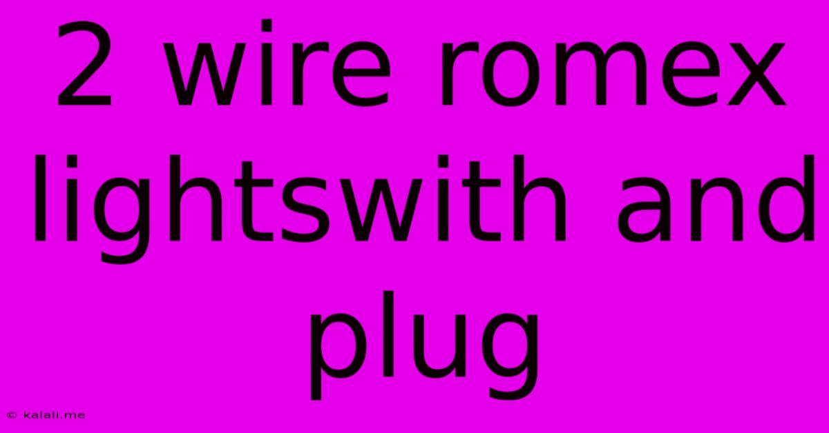 2 Wire Romex Lightswith And Plug