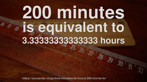 200 Minutes Is How Many Hours