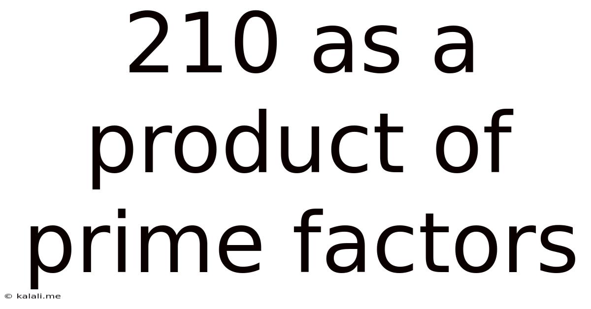 210 As A Product Of Prime Factors