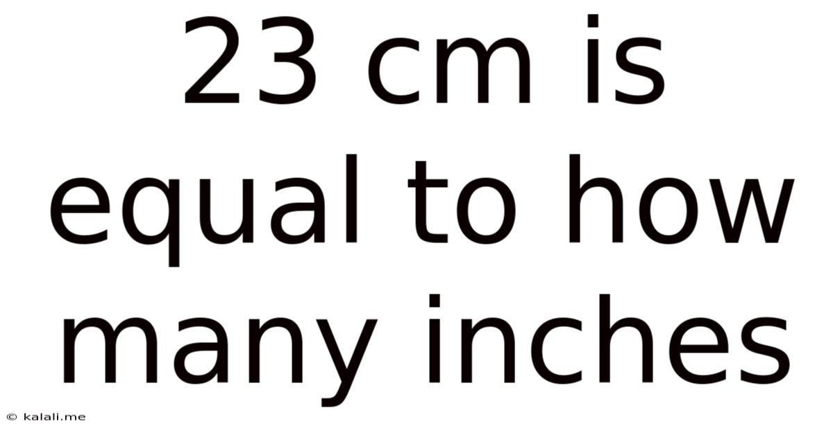 23 Cm Is Equal To How Many Inches