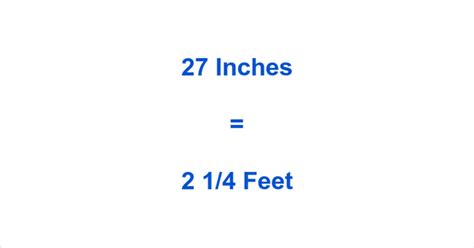 27 Inches Is How Many Feet