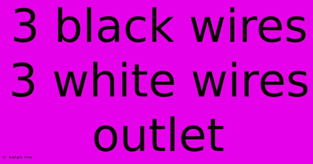 3 Black Wires 3 White Wires Outlet