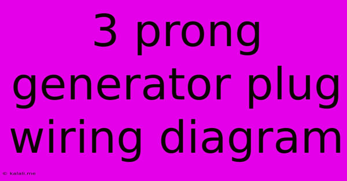 3 Prong Generator Plug Wiring Diagram