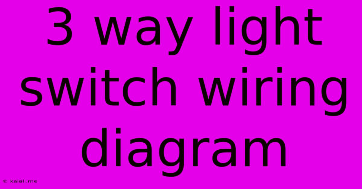 3 Way Light Switch Wiring Diagram
