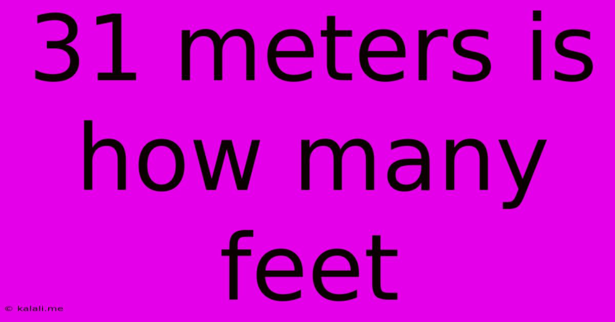 31 Meters Is How Many Feet