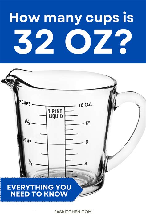 32 Ounces Equals How Many Cups