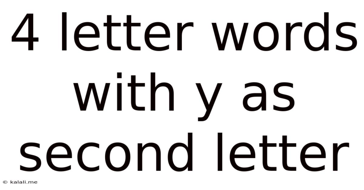 4 Letter Words With Y As Second Letter