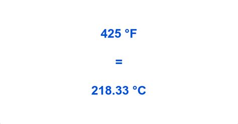 425 F Is What In Celsius