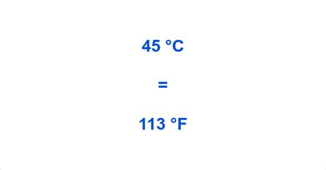 45 C Is What Degrees Fahrenheit