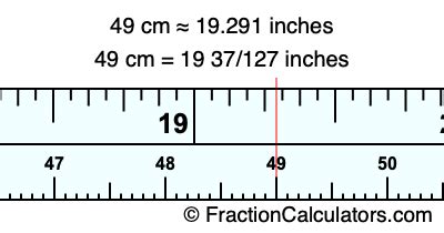 49 Cm Is What In Inches