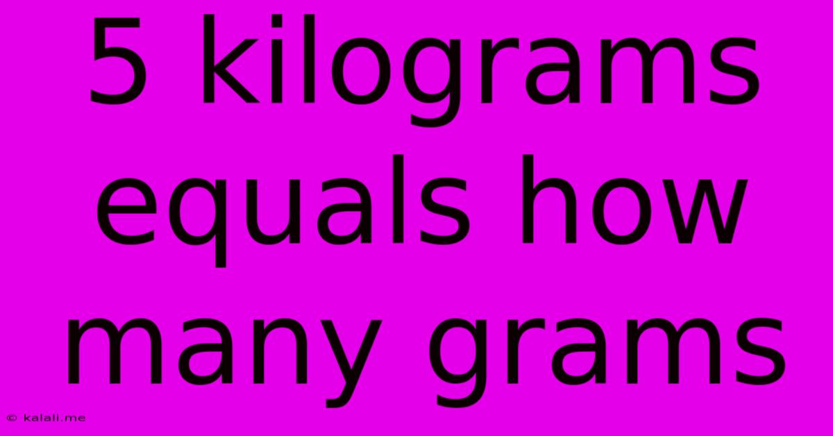 5 Kilograms Equals How Many Grams