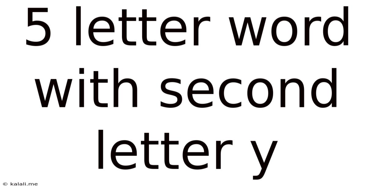 5 Letter Word With Second Letter Y