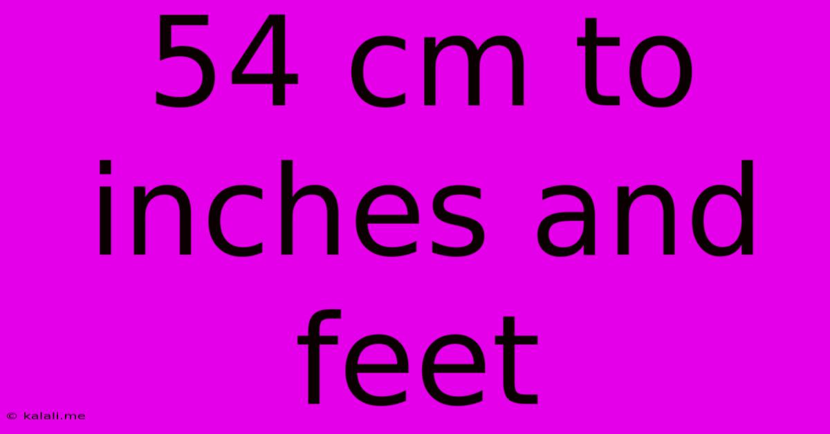 54 Cm To Inches And Feet