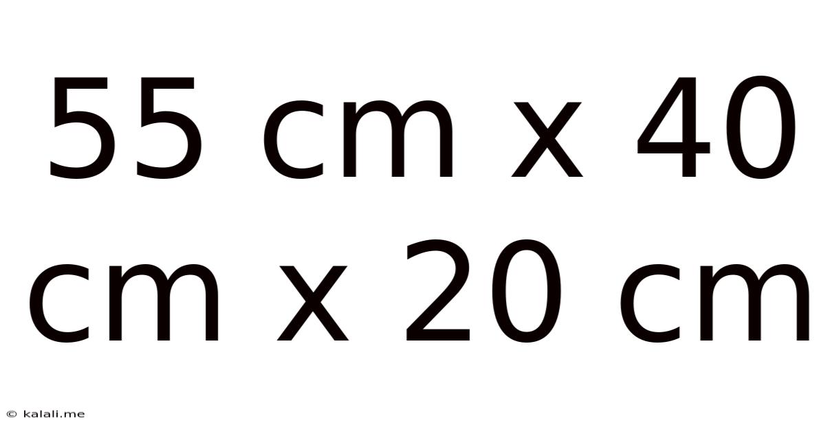 55 Cm X 40 Cm X 20 Cm