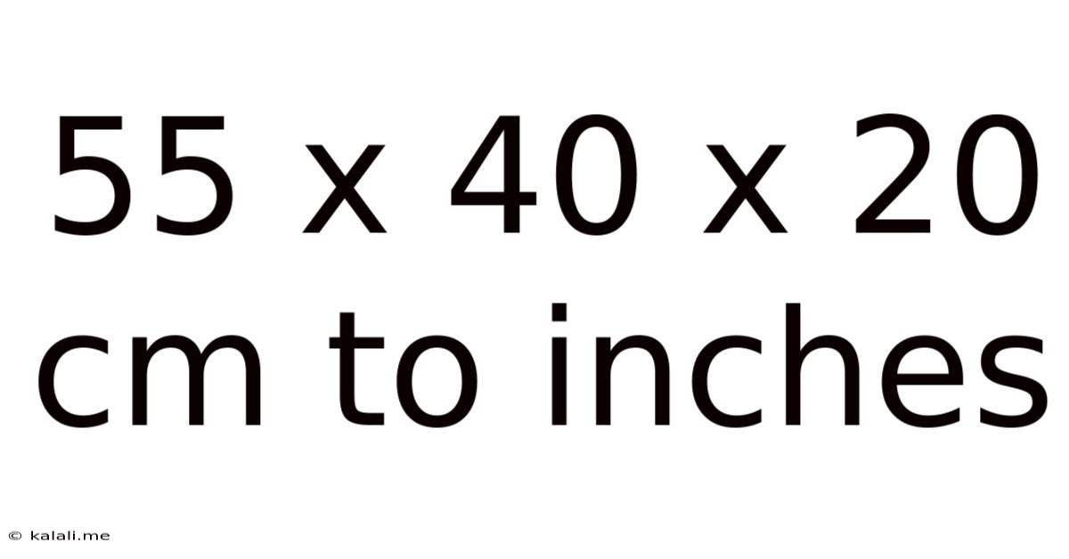 55 X 40 X 20 Cm To Inches