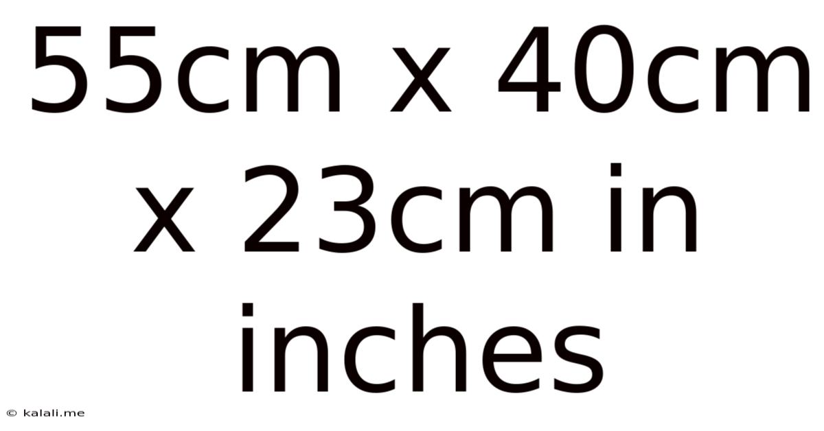 55cm X 40cm X 23cm In Inches