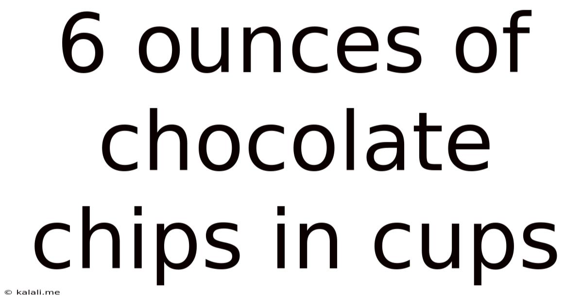 6 Ounces Of Chocolate Chips In Cups