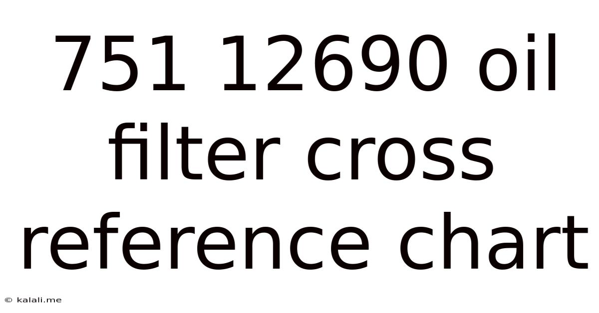 751 12690 Oil Filter Cross Reference Chart