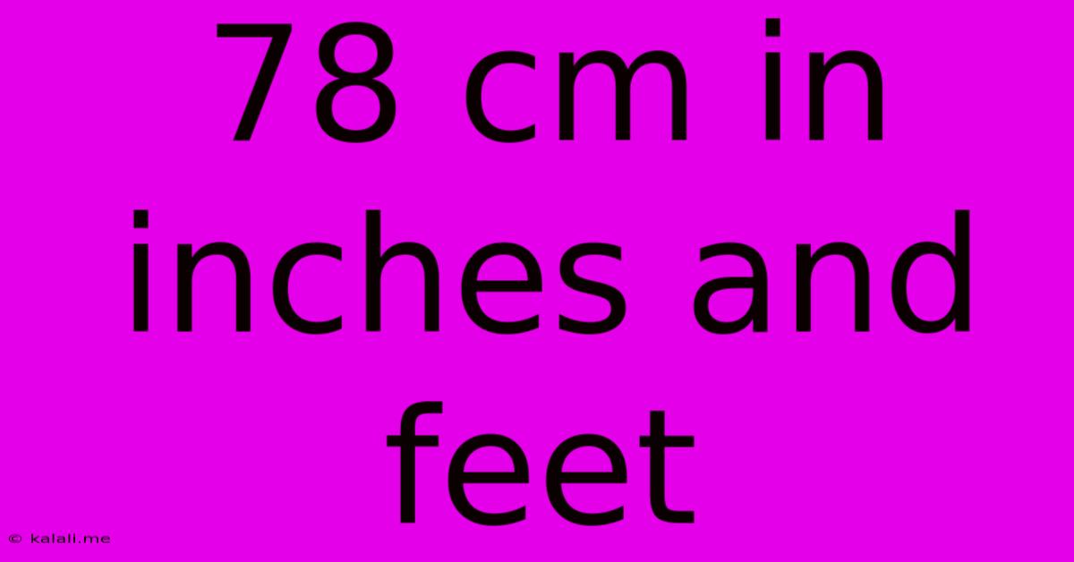 78 Cm In Inches And Feet
