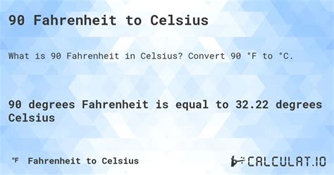 90 In Fahrenheit Is What Celsius