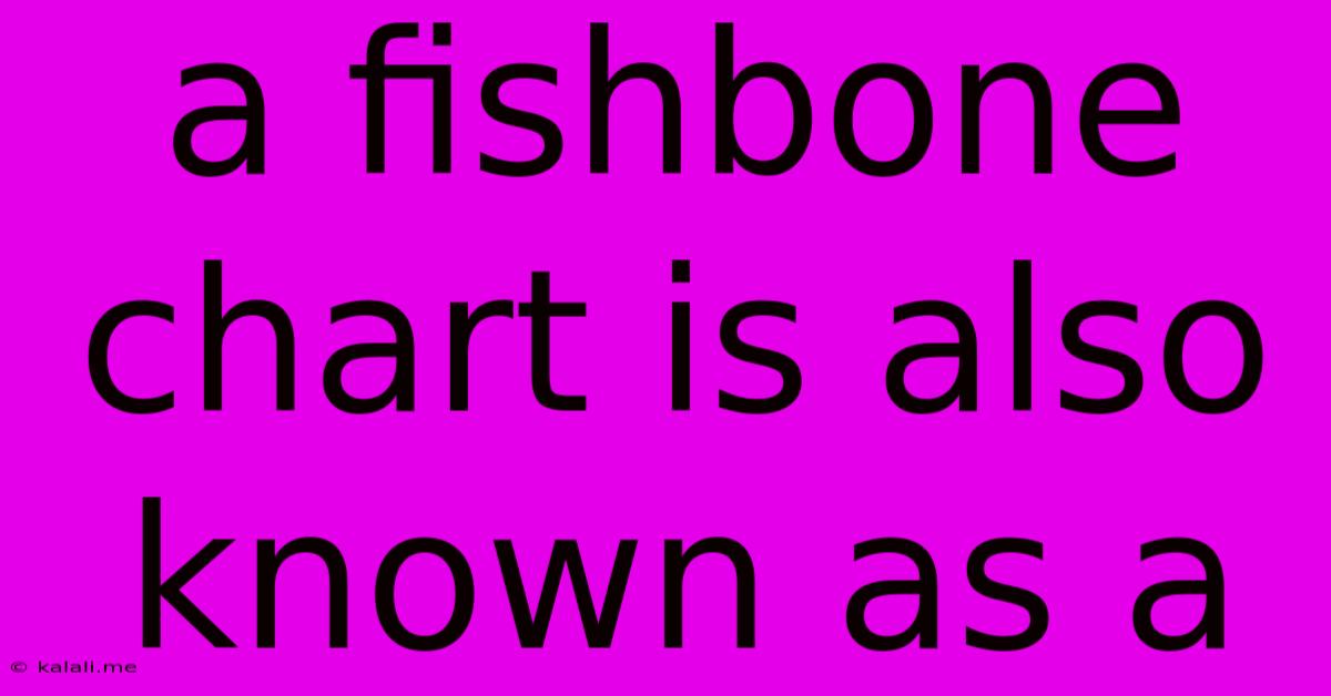 A Fishbone Chart Is Also Known As A