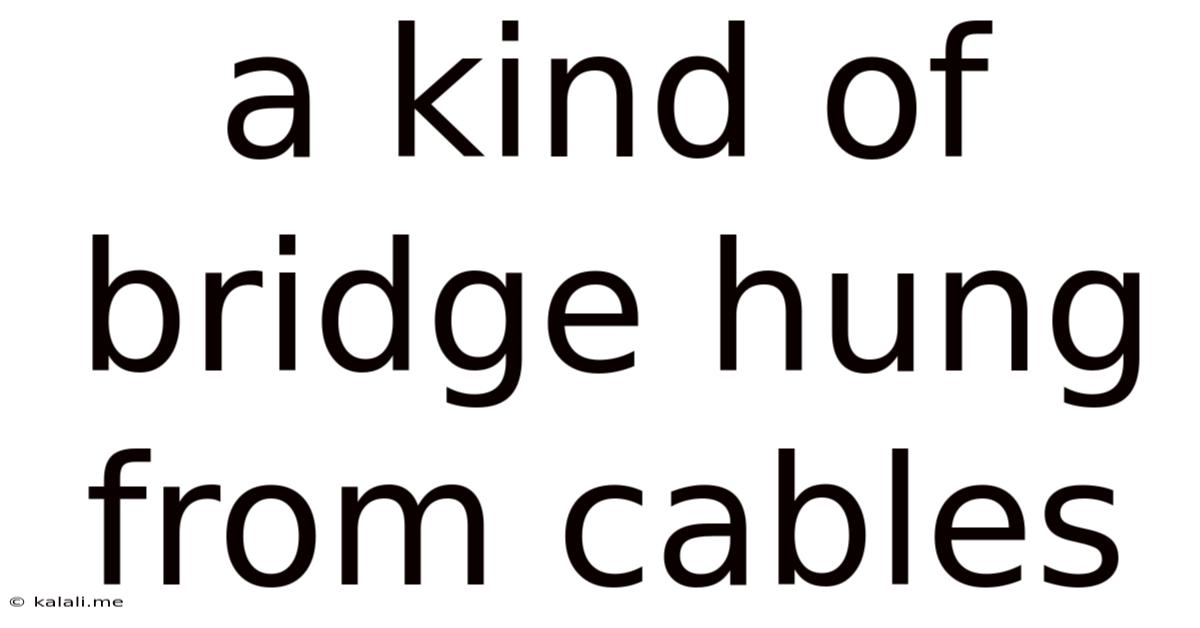 A Kind Of Bridge Hung From Cables