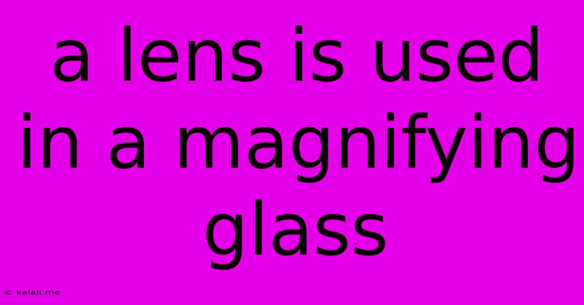 A Lens Is Used In A Magnifying Glass