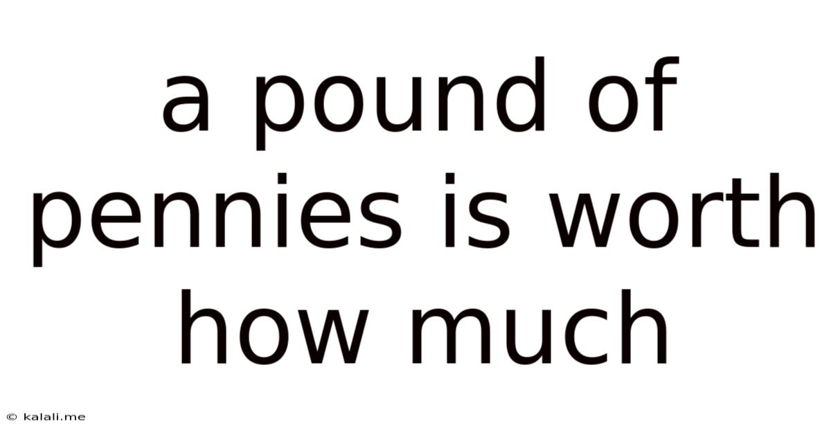A Pound Of Pennies Is Worth How Much