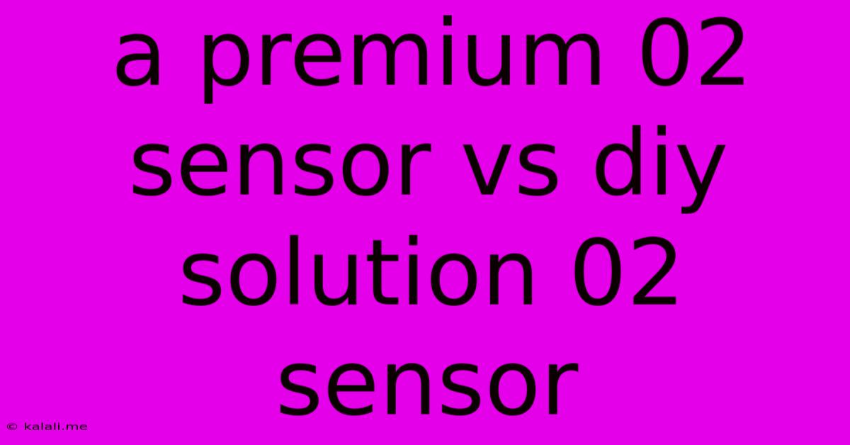 A Premium 02 Sensor Vs Diy Solution 02 Sensor