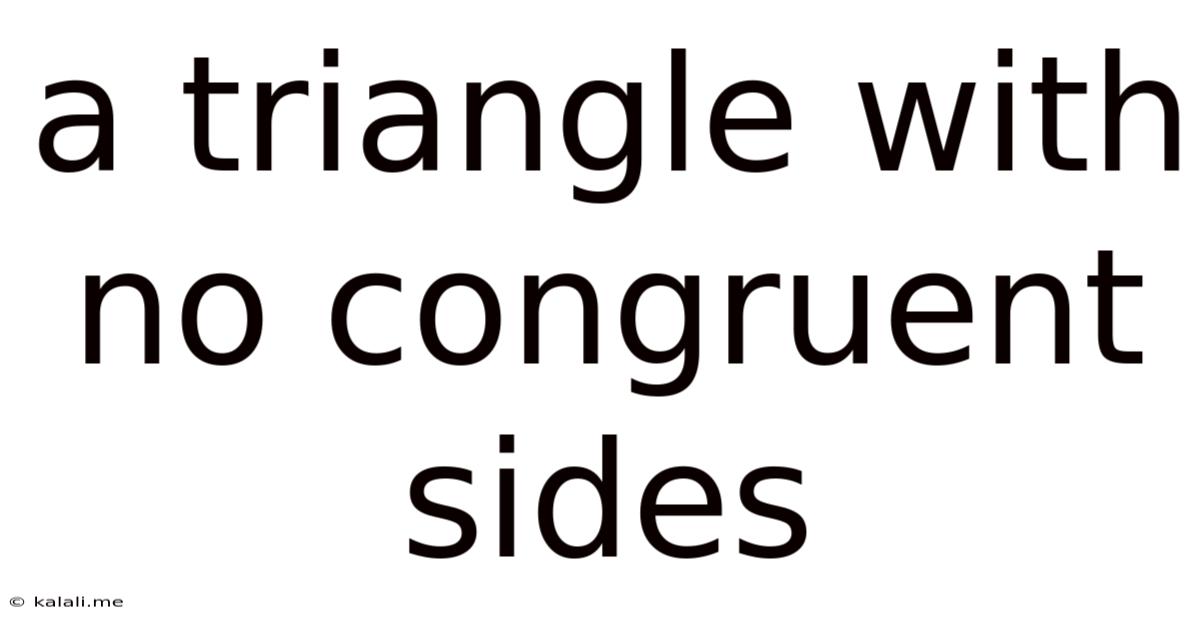 A Triangle With No Congruent Sides