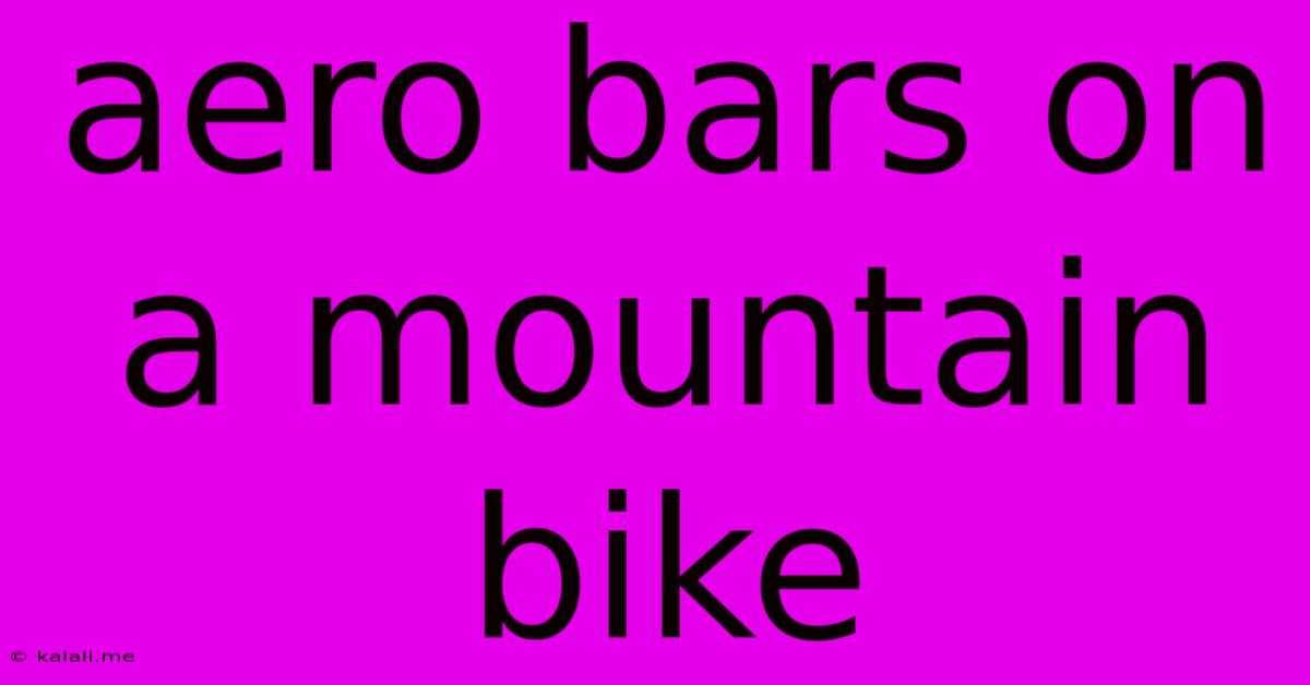 Aero Bars On A Mountain Bike